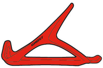 Ghost Waterbottle Cage Cage Riot red plastic
